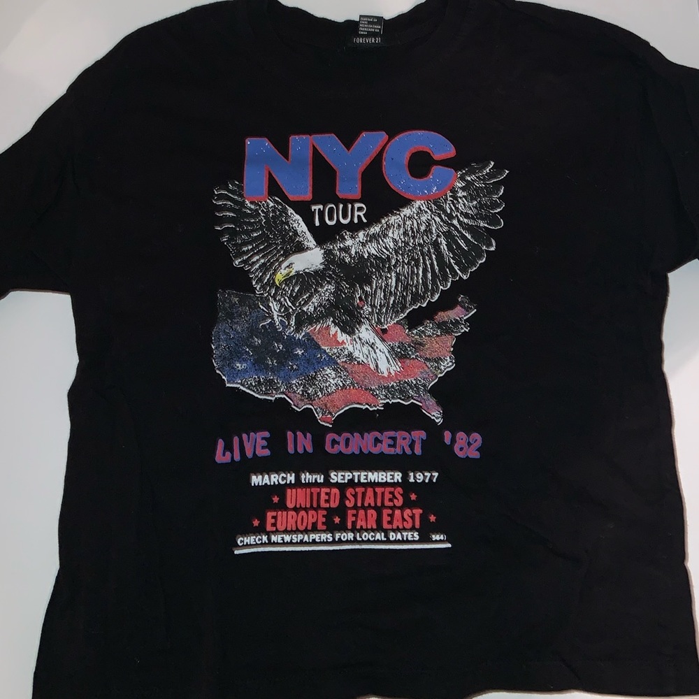 Forever 21 Band tee with back lacing